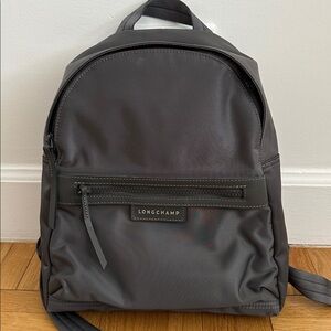 Longchamp Gray Nylon Backpack NWOT